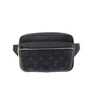 Louis Vuitton Taiga Black Leather Rama Bum Bag Outdoor Body